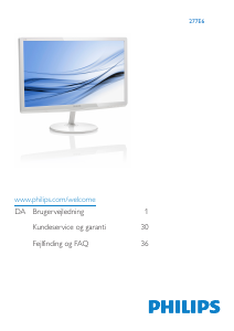 Brugsanvisning Philips 277E6EDAD LCD-skærm