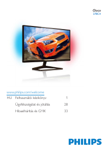 Használati útmutató Philips 278C4QHSN LCD-monitor