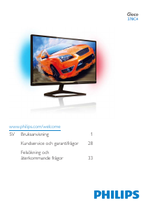 Bruksanvisning Philips 278C4QHSN LCD skärm