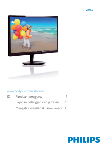 Panduan Philips 284E5QHAD Monitor LCD