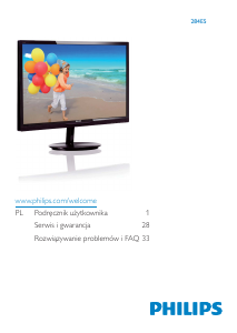 Instrukcja Philips 284E5QHAD Monitor LCD