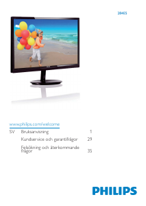 Bruksanvisning Philips 284E5QHAD LCD skärm