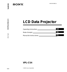 Mode d’emploi Sony VPL-CS4 Projecteur