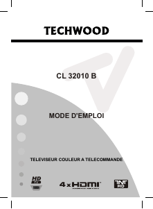 Mode d’emploi Techwood CL32010B Téléviseur LCD