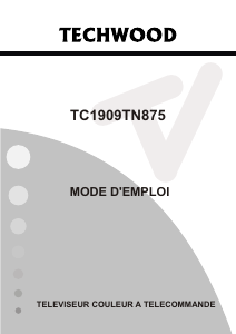 Mode d’emploi Techwood TC1909TN875 Téléviseur LCD