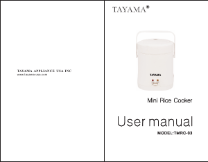 Manual Tayama TMRC-03 Rice Cooker