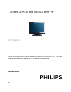 Manual de uso Philips 19HFL3340D Televisor de LCD