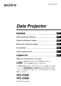 Mode d’emploi Sony VPL-CS20 Projecteur