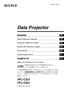 Mode d’emploi Sony VPL-CS21 Projecteur