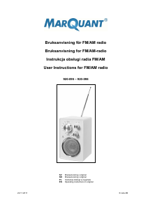 Bruksanvisning MarQuant 920-096 Radio