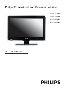 Manual Philips 32HFL5850D LCD Television