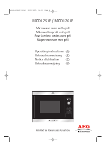 Bedienungsanleitung AEG-Electrolux MCD1751E-W Mikrowelle
