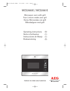 Manual AEG-Electrolux MCD2661E-W Microwave