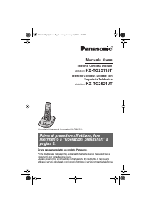 Manuale Panasonic KX-TG2511JT Telefono senza fili