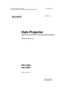Manual Sony VPL-CX61 Projector