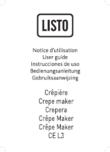 Manual Listo CE L3 Crepe Maker