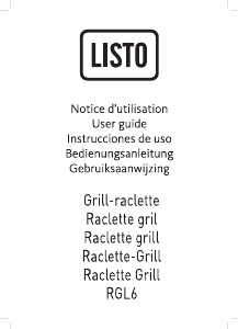 Mode d’emploi Listo RG L6 Gril raclette