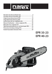 Bedienungsanleitung Narex EPR 35-23 Kettensäge