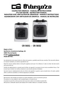 Manual de uso Orbegozo CR 5031 Calefactor