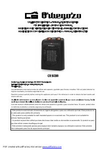 Manual de uso Orbegozo CR 5038 Calefactor