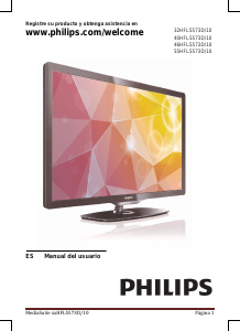 Manual de uso Philips 32HFL5573D Televisor de LED
