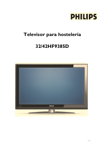 Manual de uso Philips 42HF9385D Televisor de LCD