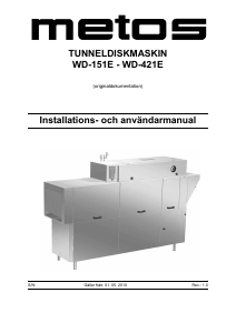 Bruksanvisning Metos WD-151E Diskmaskin