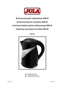 Bruksanvisning Menuett 802-005 Vattenkokare