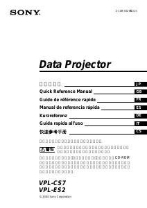 Manual Sony VPL-ES2 Projector