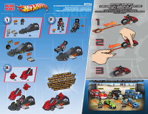 Manual Mega Bloks set 91704 Hot Wheels Outrageous dragster