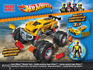 Bruksanvisning Mega Bloks set 91712 Hot Wheels Super blitzen monster truck