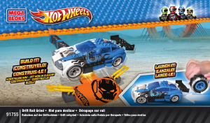 Handleiding Mega Bloks set 91755 Hot Wheels Drift rail grind