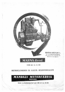 Bruksanvisning Marna M1 Båtmotor