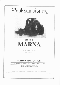 Bruksanvisning Marna MB 10 A Båtmotor