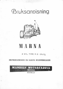 Bruksanvisning Marna RG12 Båtmotor