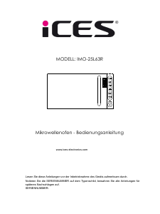Mode d’emploi ICES IMO-25L63R Micro-onde