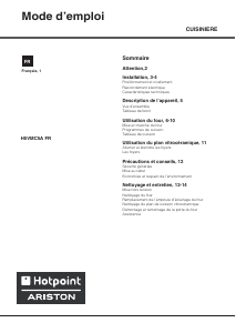 Mode d’emploi Hotpoint-Ariston H5VMC5A (W) FR Cuisinière