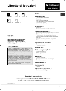 Manual Hotpoint-Ariston TCD 874 6H1 Máquina de secar roupa