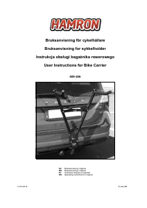 Bruksanvisning Hamron 609-206 Cykelhållare