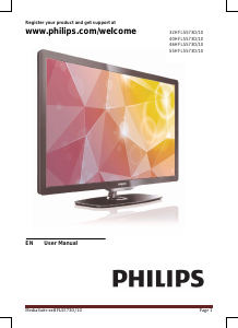 Manual Philips 40HFL5573D LED Television