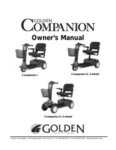 Handleiding Golden Companion II Scootmobiel