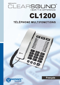 Mode d’emploi Geemarc CL1200 Téléphone