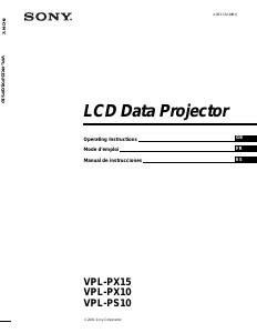 Manual Sony VPL-PS10 Projector