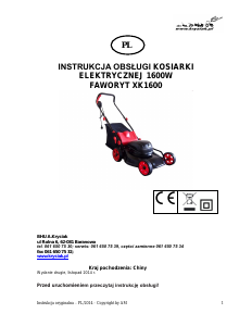 Instrukcja Faworyt XK-1600 Kosiarka