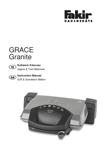 Kullanım kılavuzu Fakir Grace Izgara tost makinesi