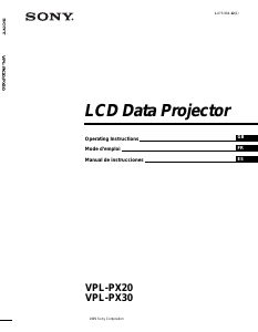 Manual de uso Sony VPL-PX20 Proyector