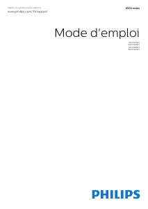 Mode d’emploi Philips 43PUS6503 Téléviseur LED