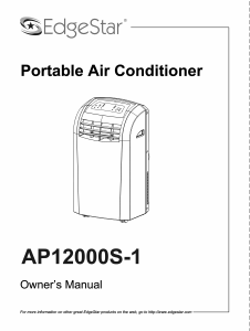 Manual EdgeStar AP12000S-1 Air Conditioner