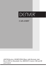 Manual Denver CAD-438BT Car Radio