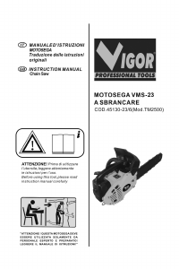 Manuale Vigor VMS-23 Motosega